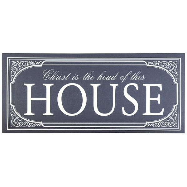Magnolia Gardens 9.75 x 21.875 in. Christ Is The Head Insert Doormat DMI-3 - main